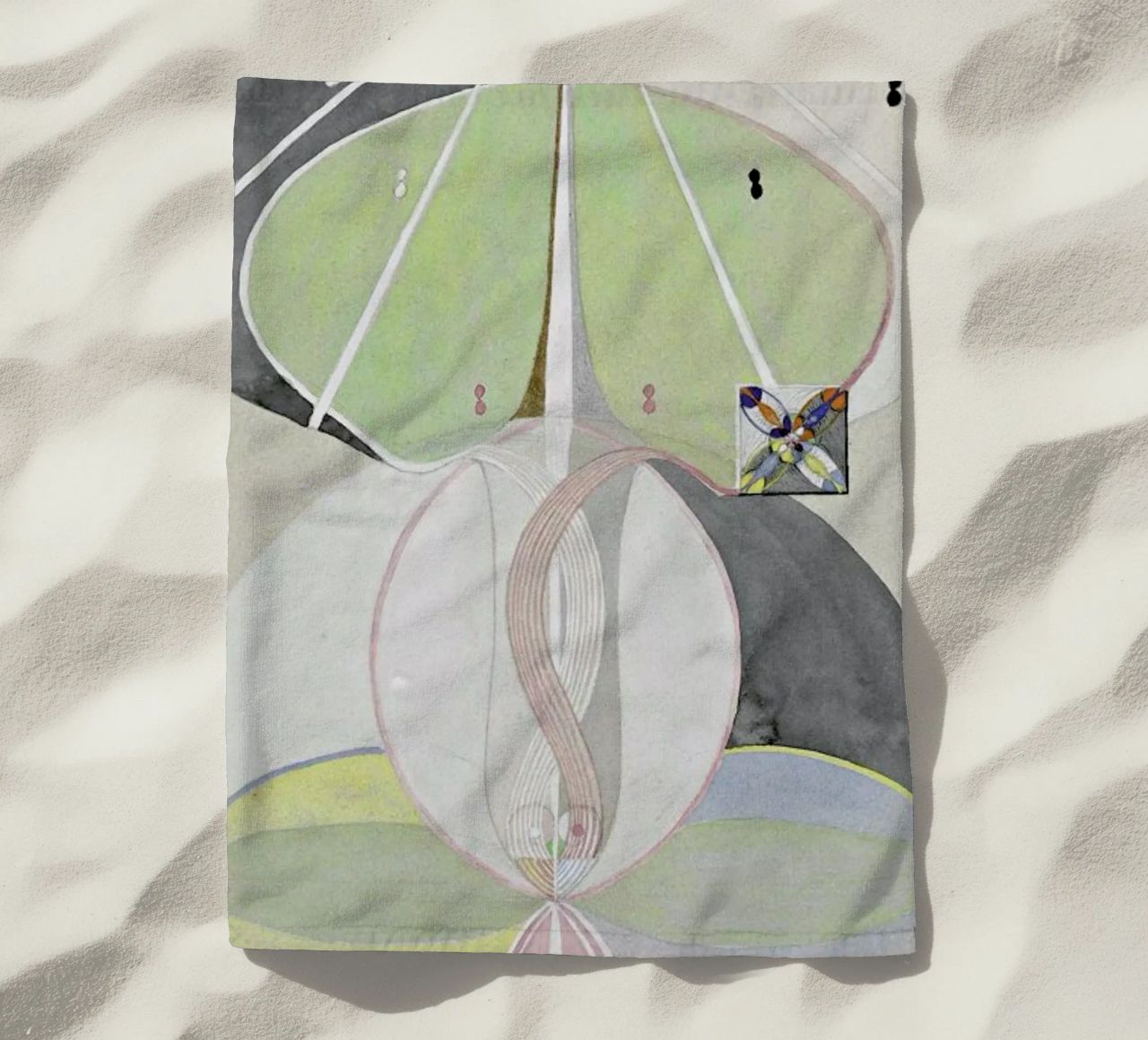 Hilma af Klint - Tree of Knowledge III beach towel by Vintage by JUNIQE