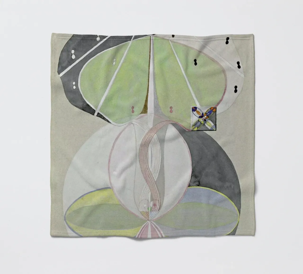Hilma af Klint - Tree of Knowledge III coperta in pile da Vintage by JUNIQE