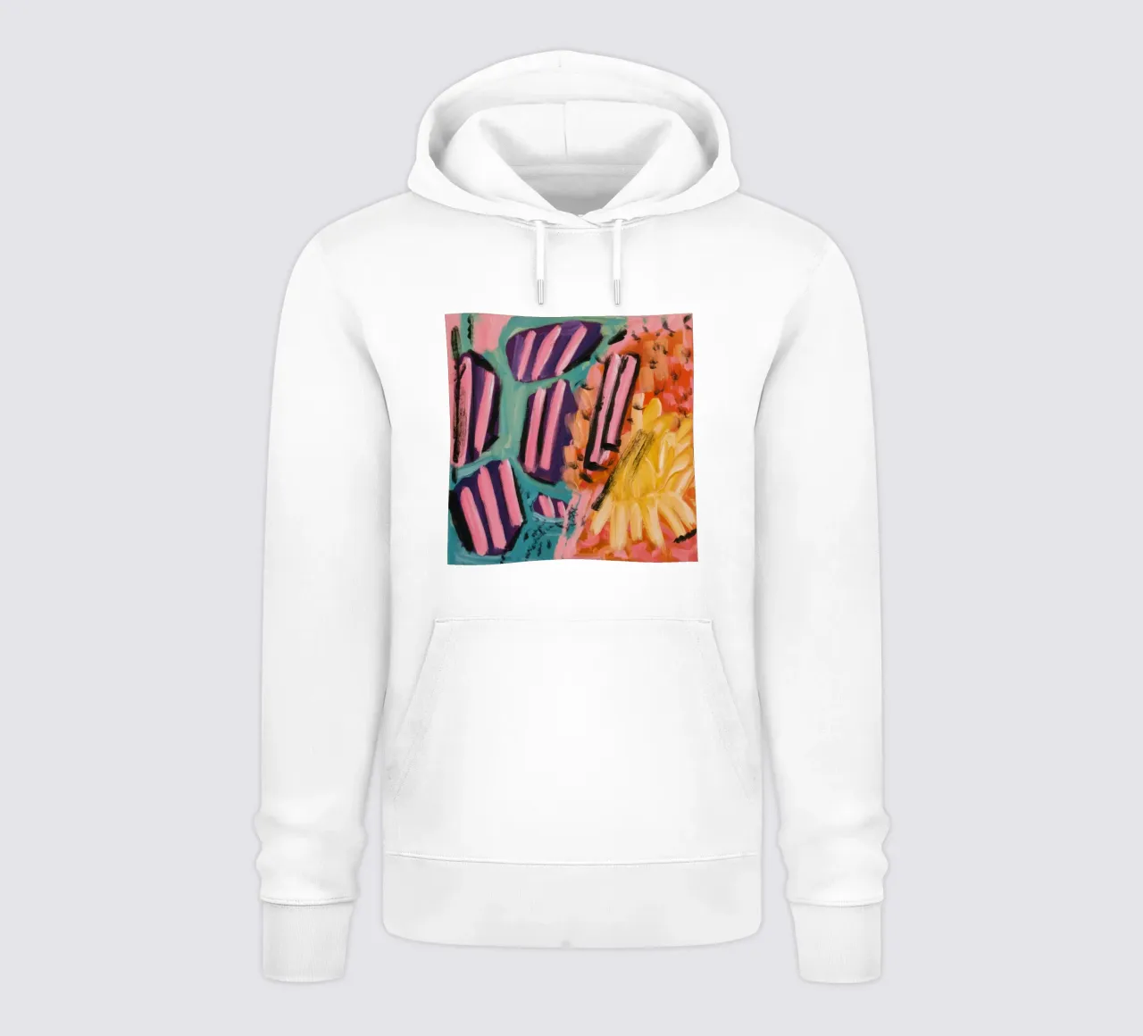 Colisión de rayas de caramelo sudadera con capucha de Sublime Layers