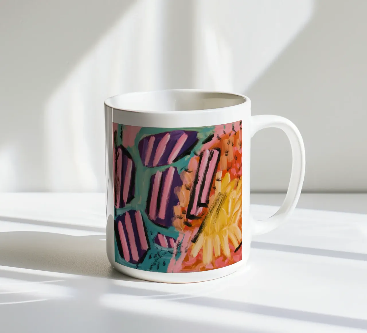 Candy Stripe Kollision Keramik Tasse von Sublime Layers