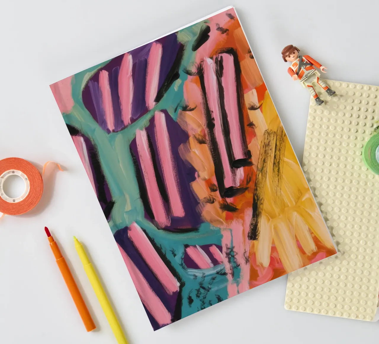 Candy Stripe Collision notebook by Sublime Layers