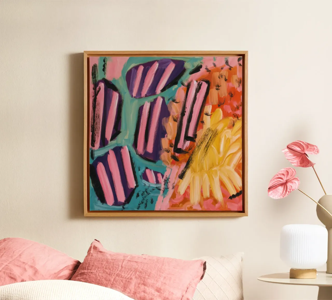 Candy Stripe Collision canvas by Sublime Layers