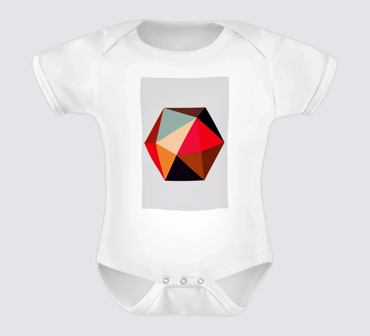 Hex 2 short-sleeve baby romper by Three Of The Possessed