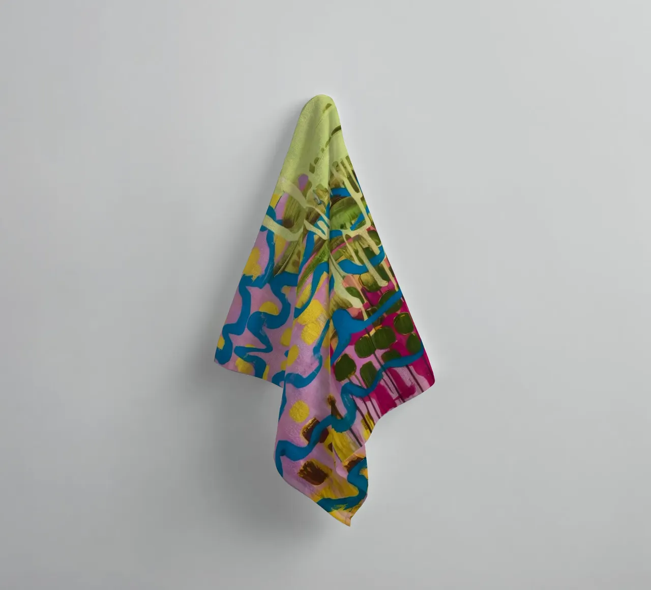 Golvend raster tuin badhanddoek van Sublime Layers