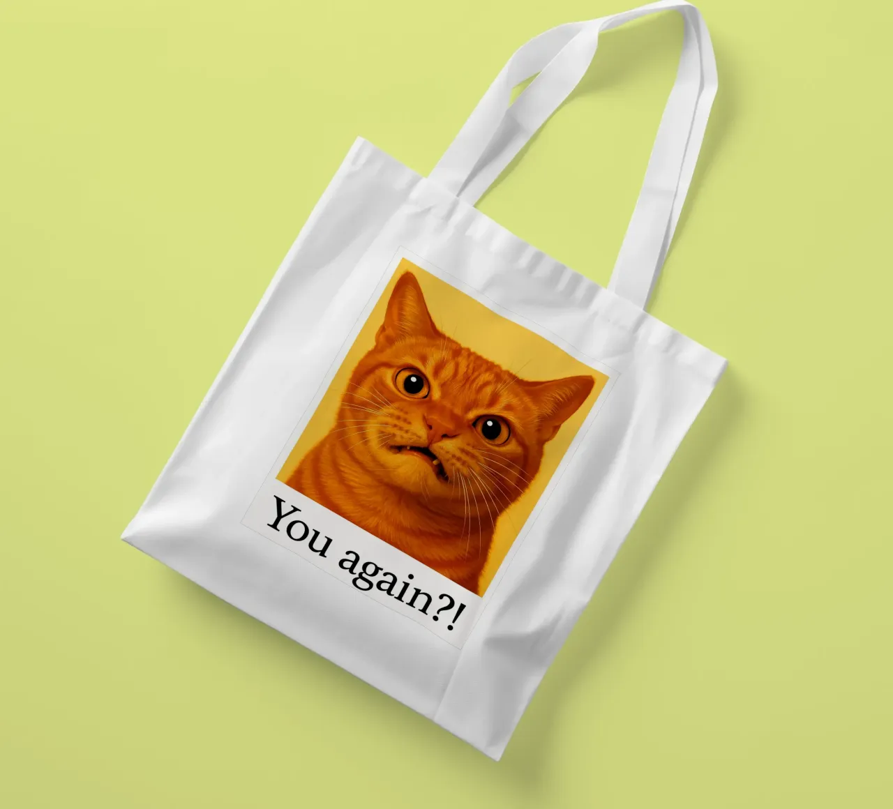Ancora un gatto divertente borsa in juta da Rawdenox