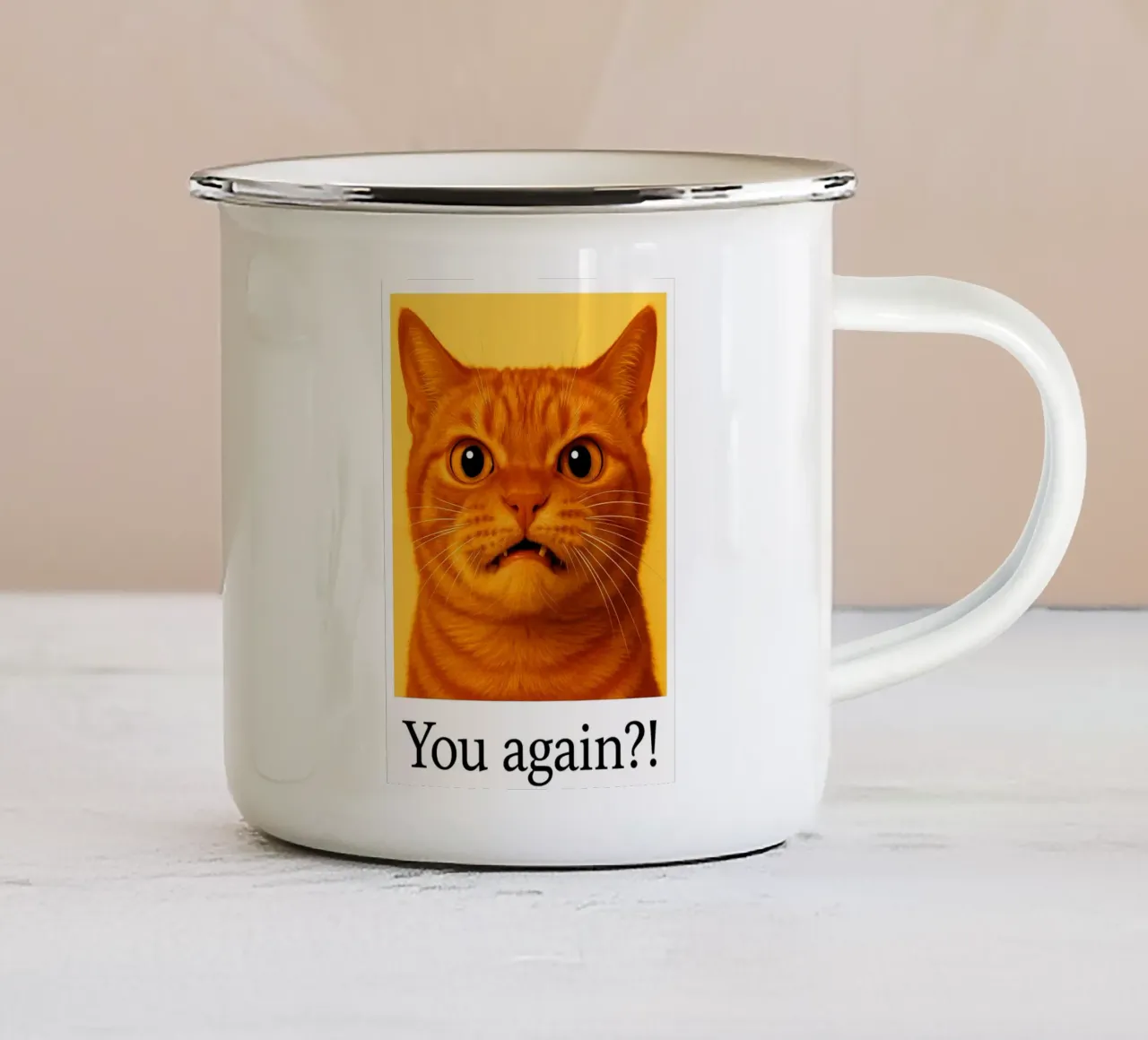 Ancora un gatto divertente tazza in smalto da Rawdenox