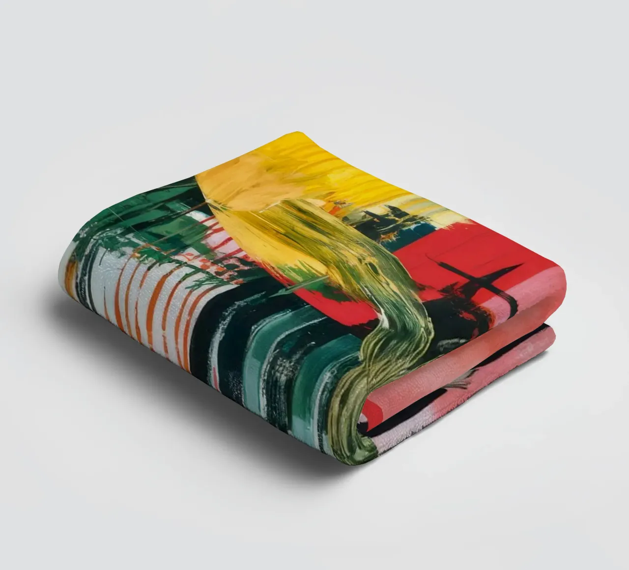 Crimson Sunburst Shards towel by Sublime Layers