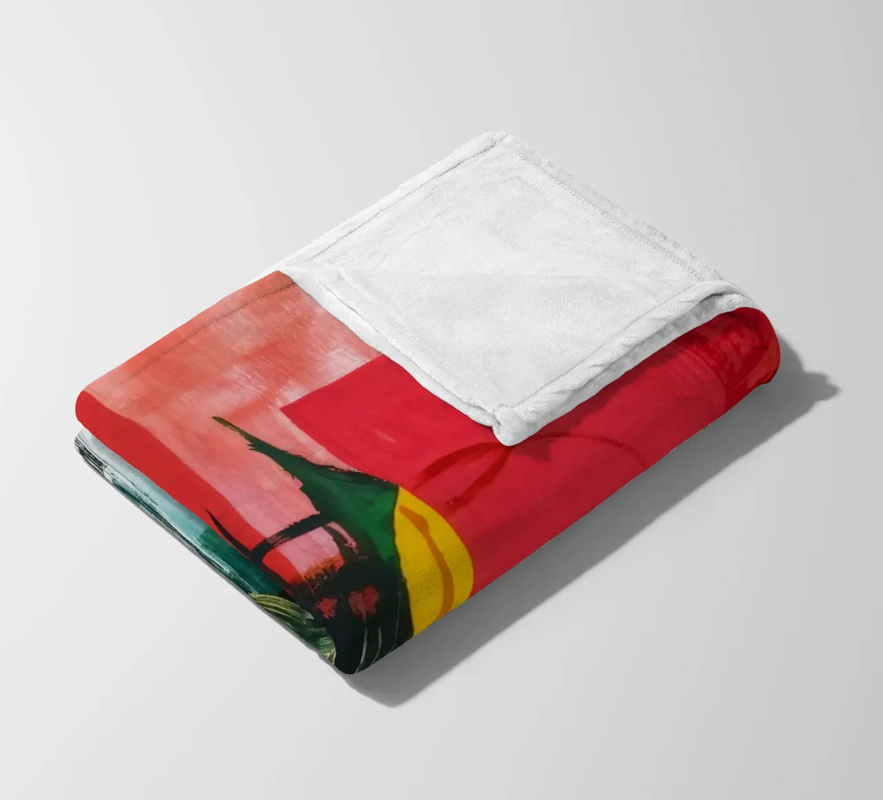 Crimson Sunburst Shards fleece blanket by Sublime Layers