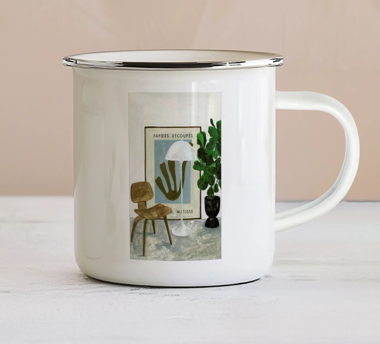 The Reading Spot tazza in smalto da Isabelle Vandeplassche