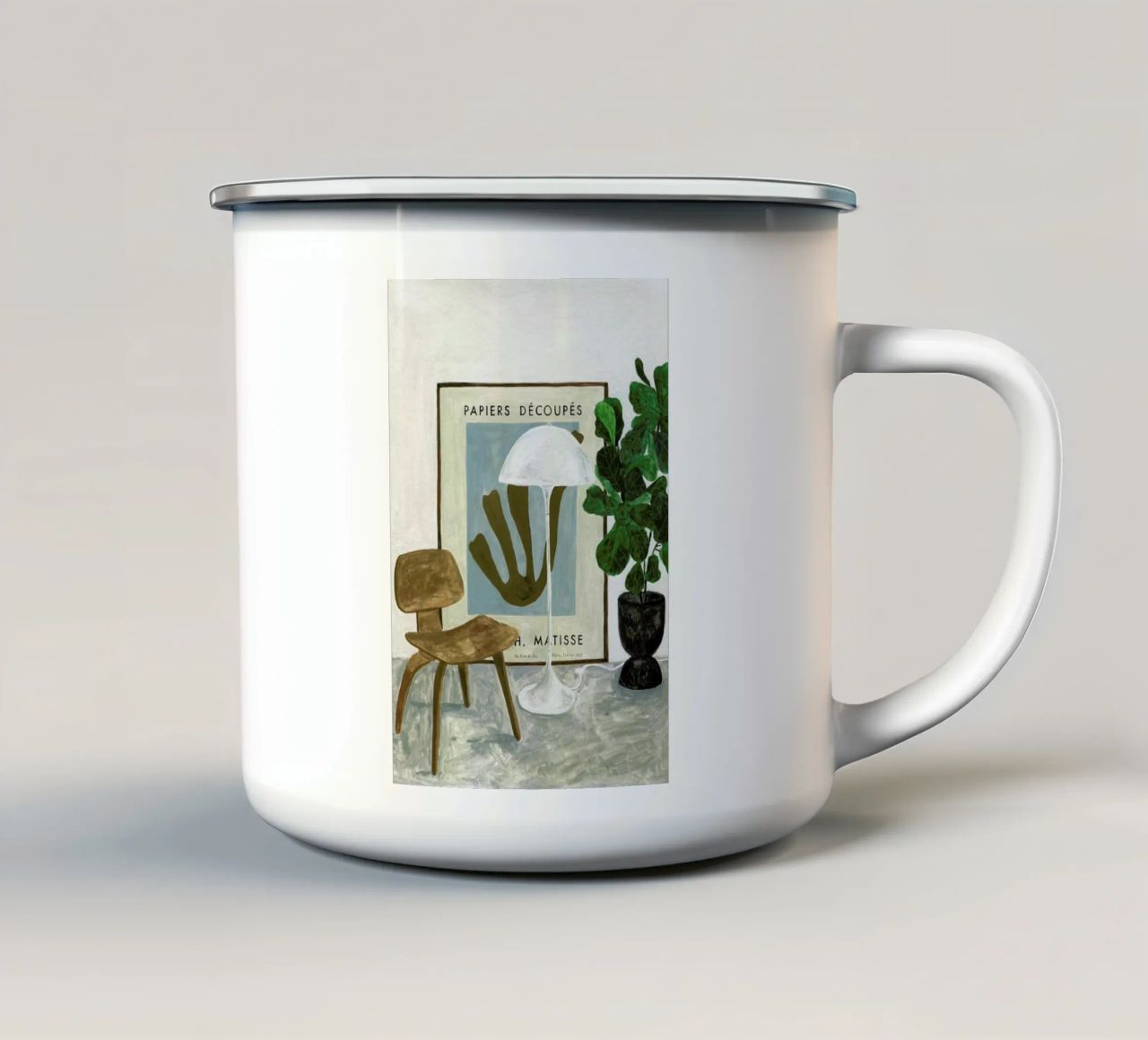 The Reading Spot tazza in smalto da Isabelle Vandeplassche