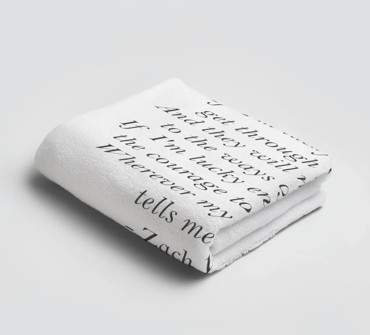 Zach Bryan If I’m lucky enough poem towel by callmegreciaa