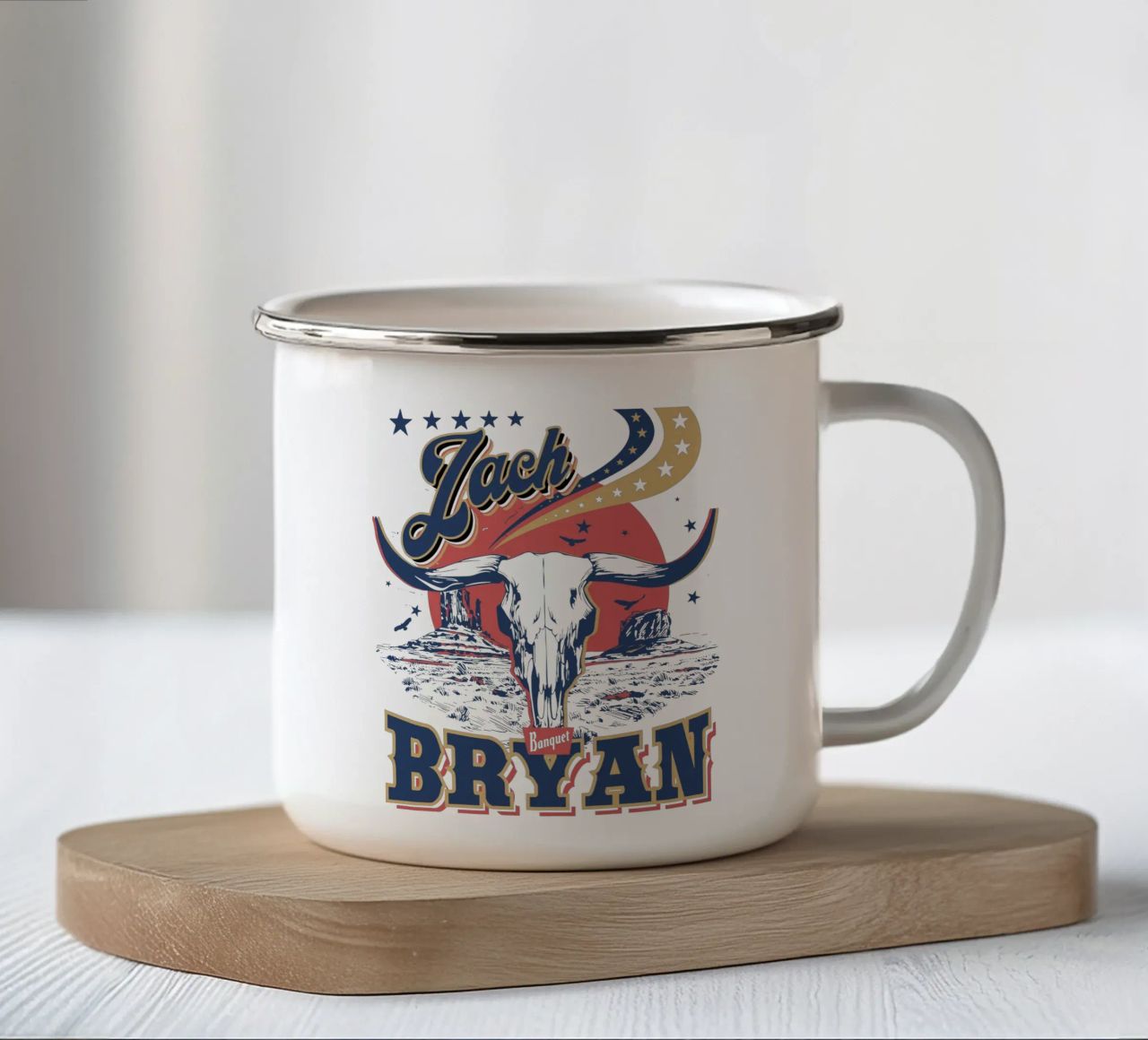 Zach Bryan Ustione solare alla testa tazza in smalto da callmegreciaa
