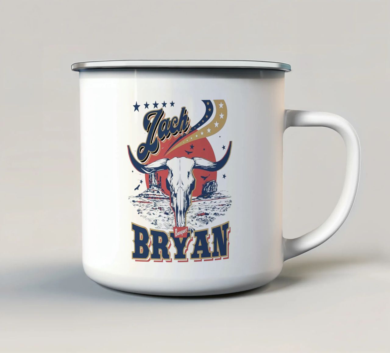 Zach Bryan Ustione solare alla testa tazza in smalto da callmegreciaa