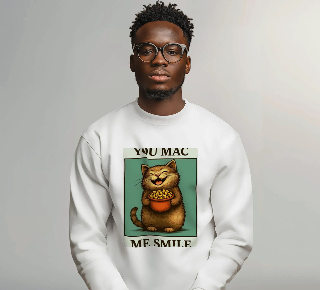 You Mac Me Smile Quote Funny Cat felpa da Rawdenox