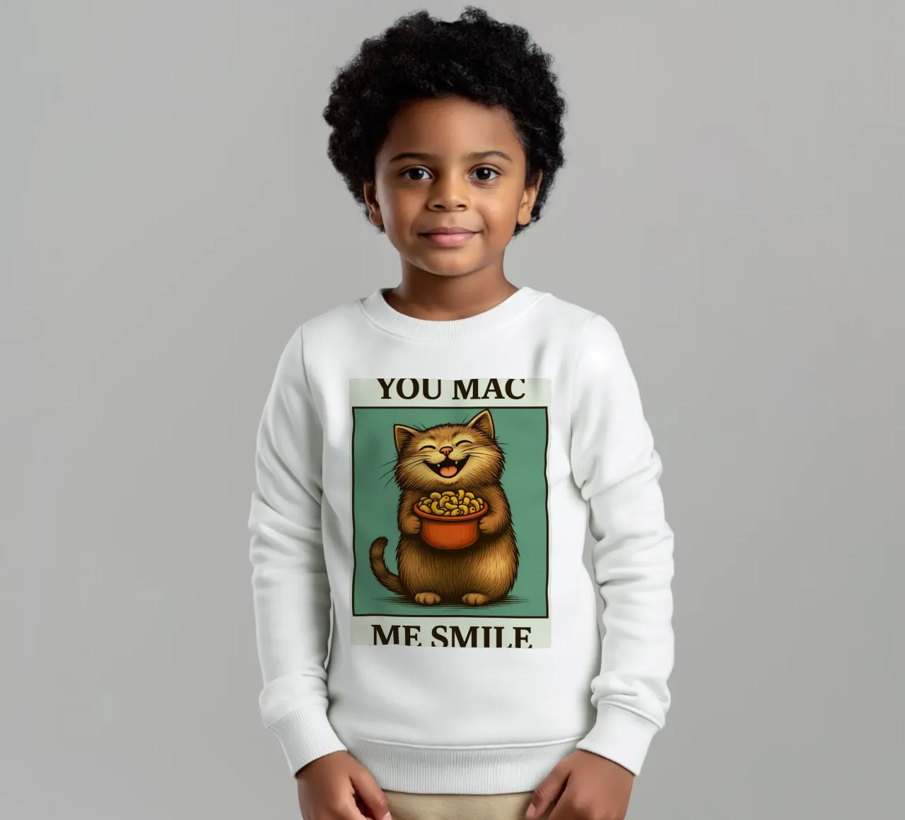You Mac Me Smile Quote Funny Cat felpa bambino da Rawdenox