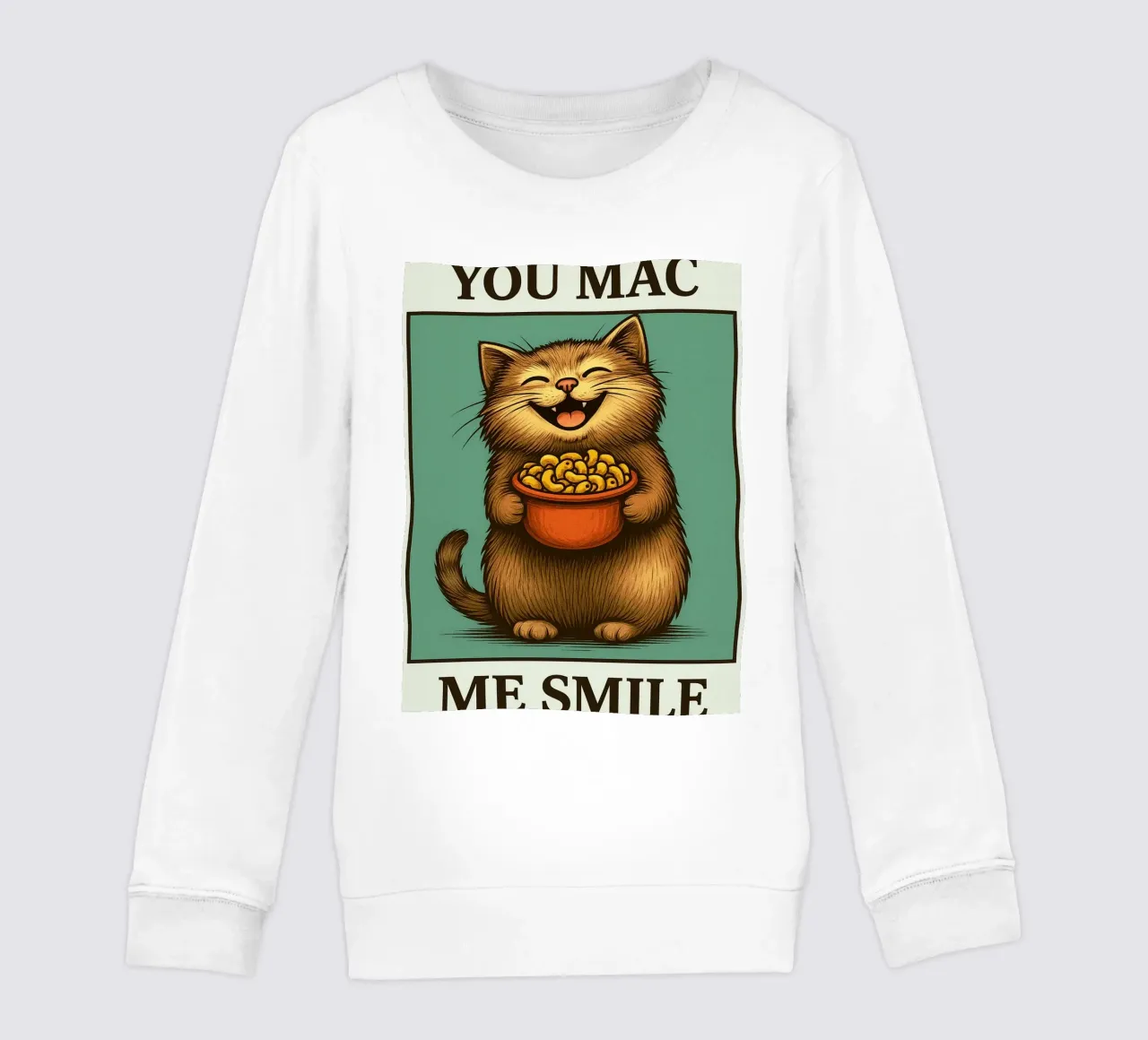 You Mac Me Smile Quote Funny Cat felpa bambino da Rawdenox
