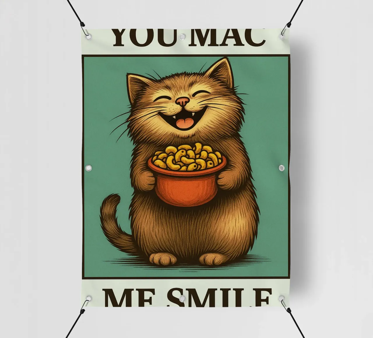You Mac Me Smile Quote Funny Cat telo in pvc da Rawdenox