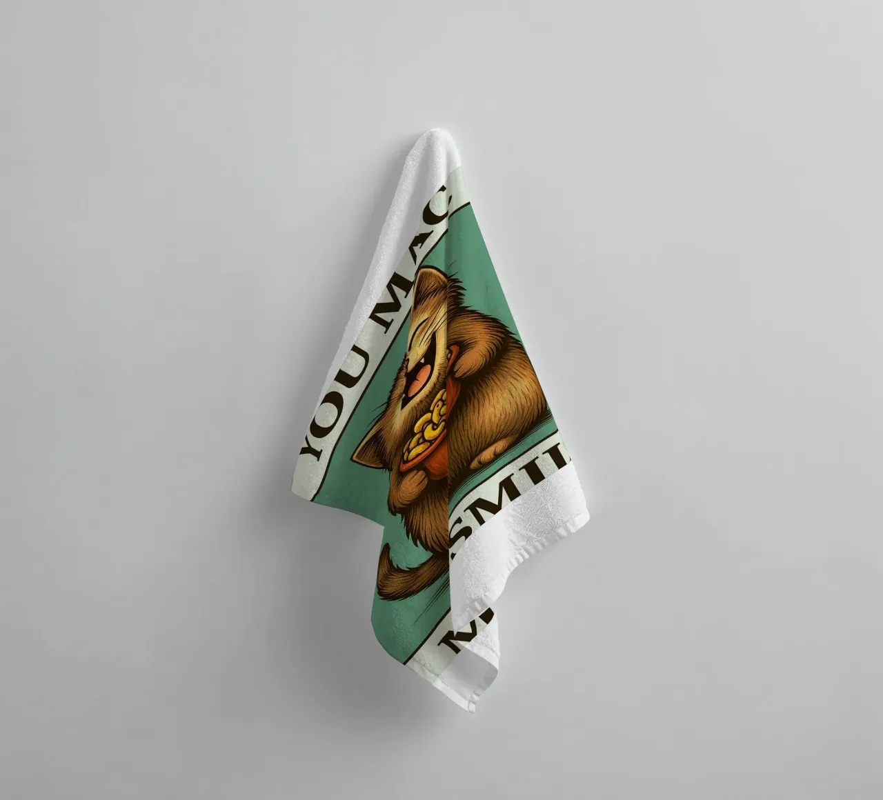 You Mac Me Smile Quote Funny Cat asciugamano da bagno da Rawdenox