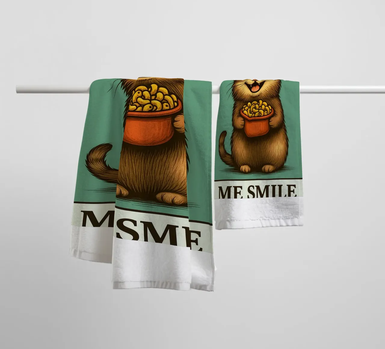 You Mac Me Smile Quote Funny Cat asciugamano da bagno da Rawdenox
