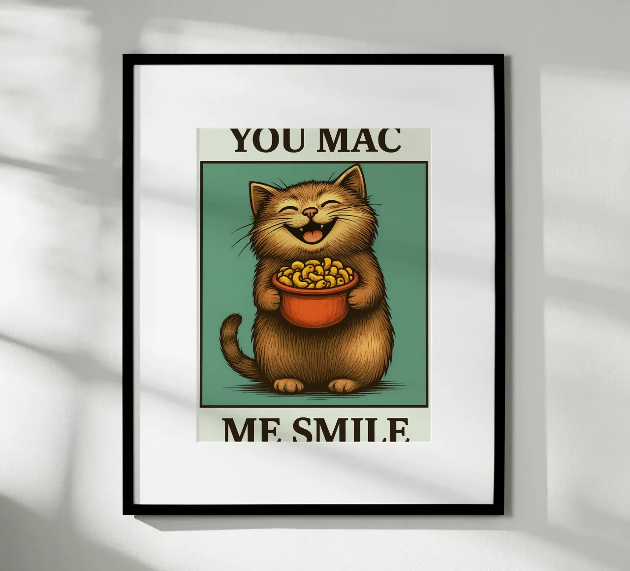 You Mac Me Smile Quote Funny Cat carta hahnemühle da Rawdenox