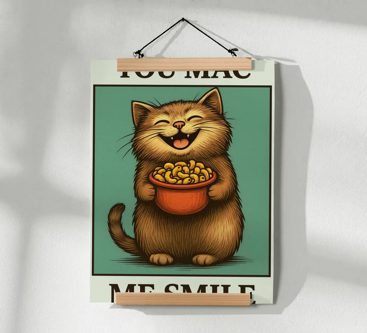 You Mac Me Smile Quote Funny Cat carta hahnemühle da Rawdenox