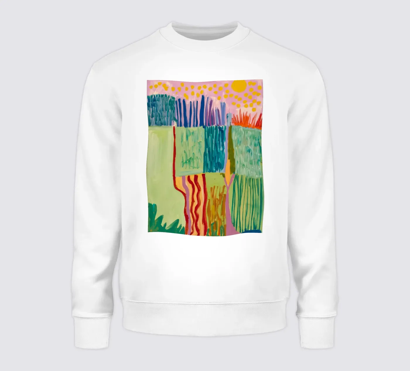 Vista costiera patchwork felpa da Sublime Layers