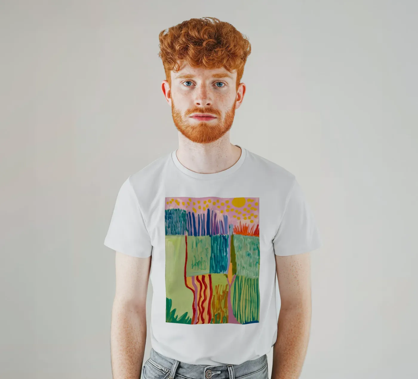 Vista costiera patchwork t-shirt da Sublime Layers