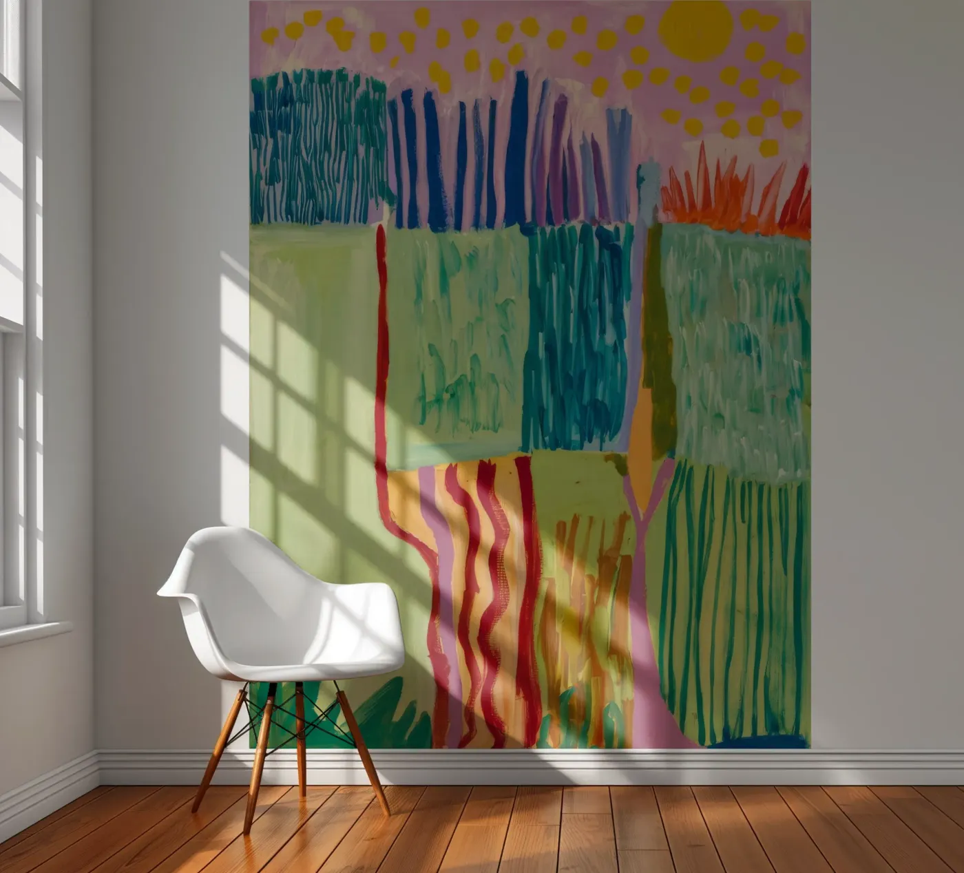 Patchwork Kustzicht fotobehang van Sublime Layers