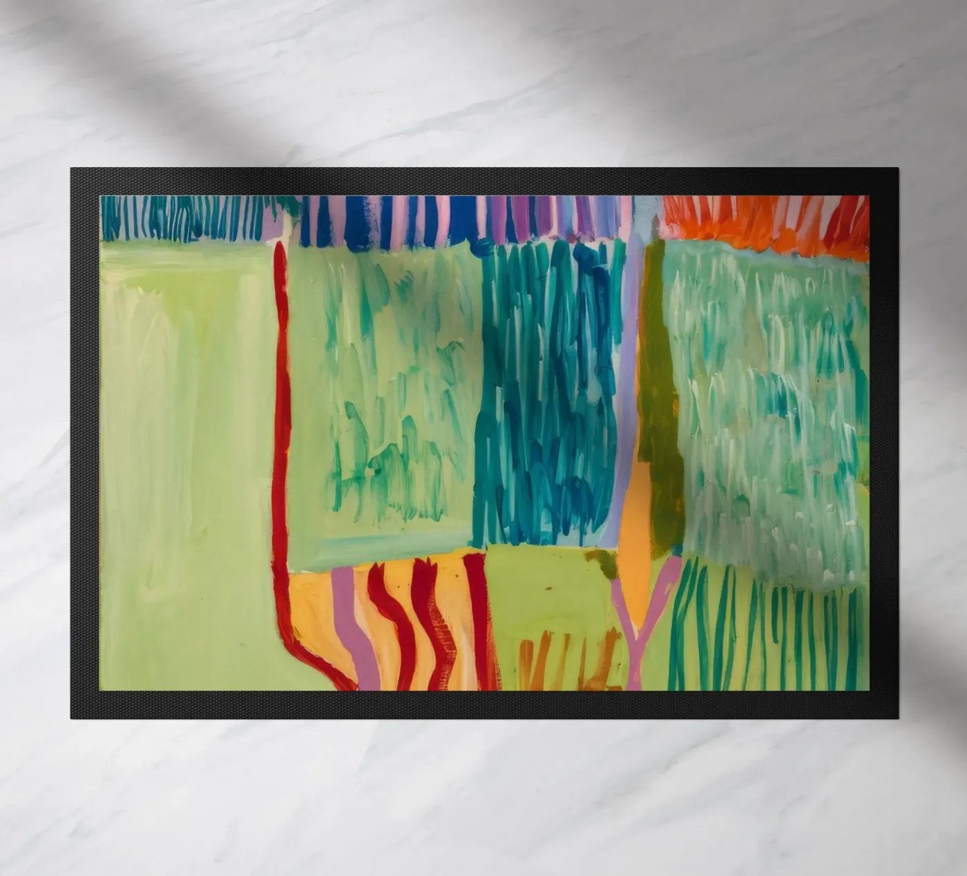 Patchwork Kustzicht deurmat van Sublime Layers