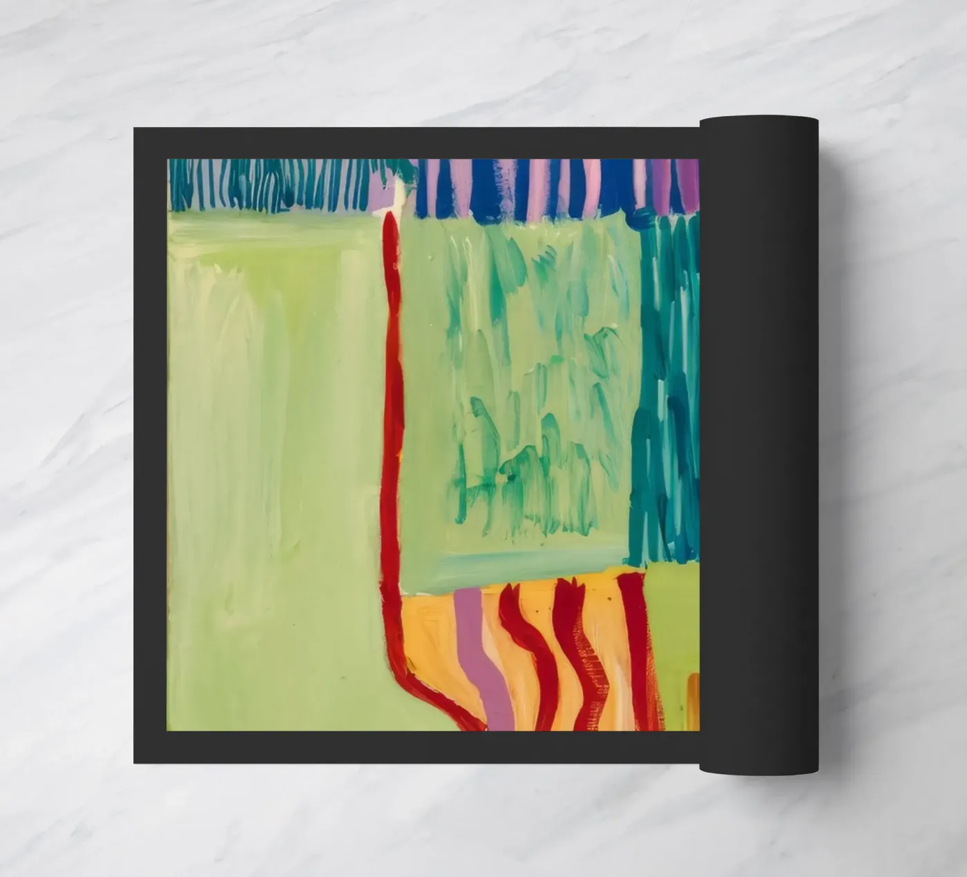 Patchwork Kustzicht deurmat van Sublime Layers