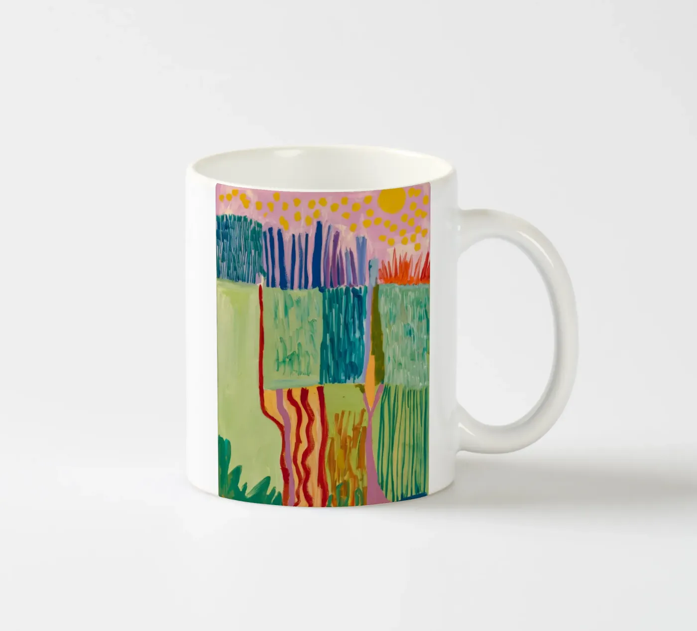Patchwork Coastal View ceramic mug by Sublime Layers