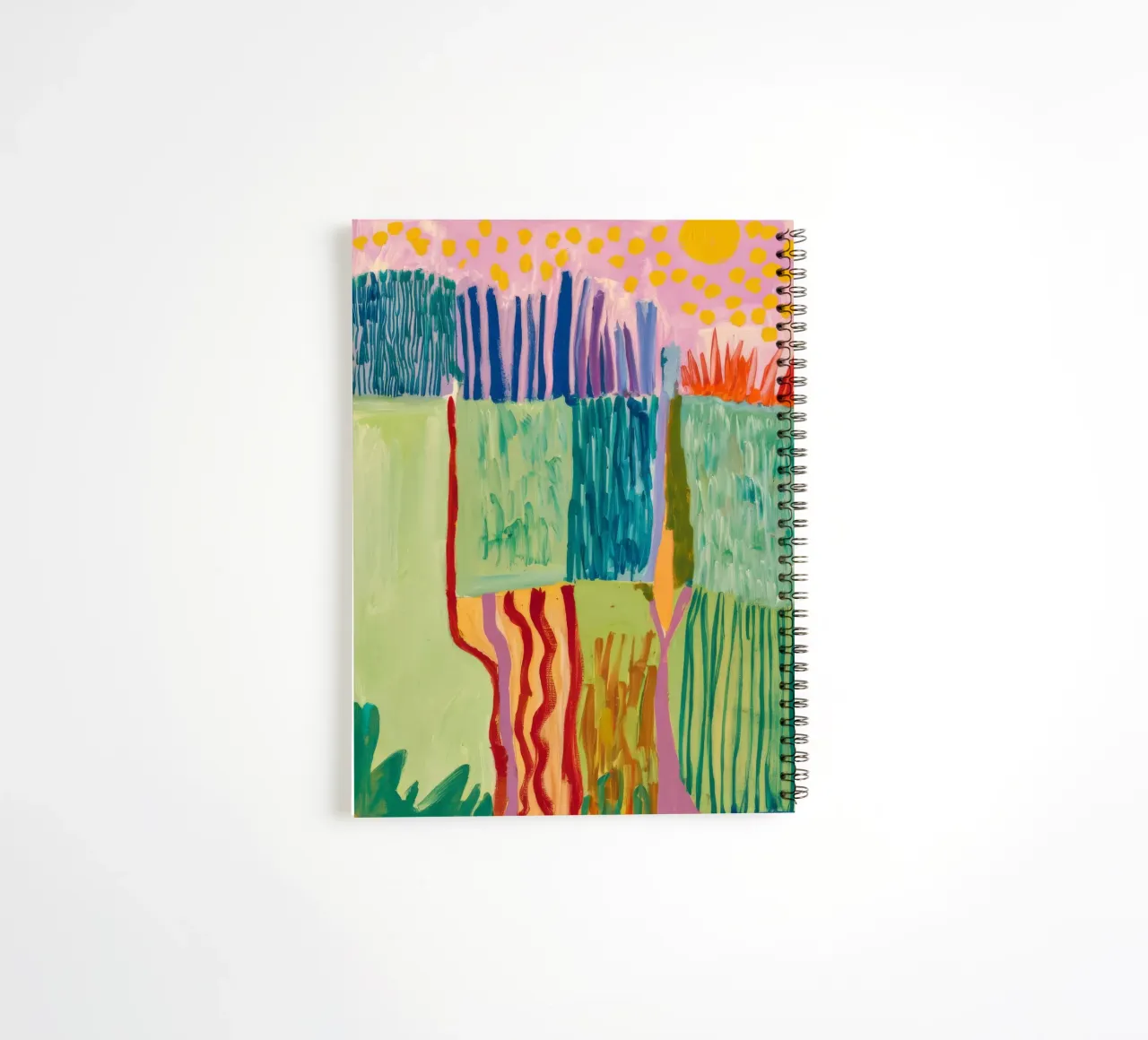 Patchwork Coastal View spiral notebook by Sublime Layers