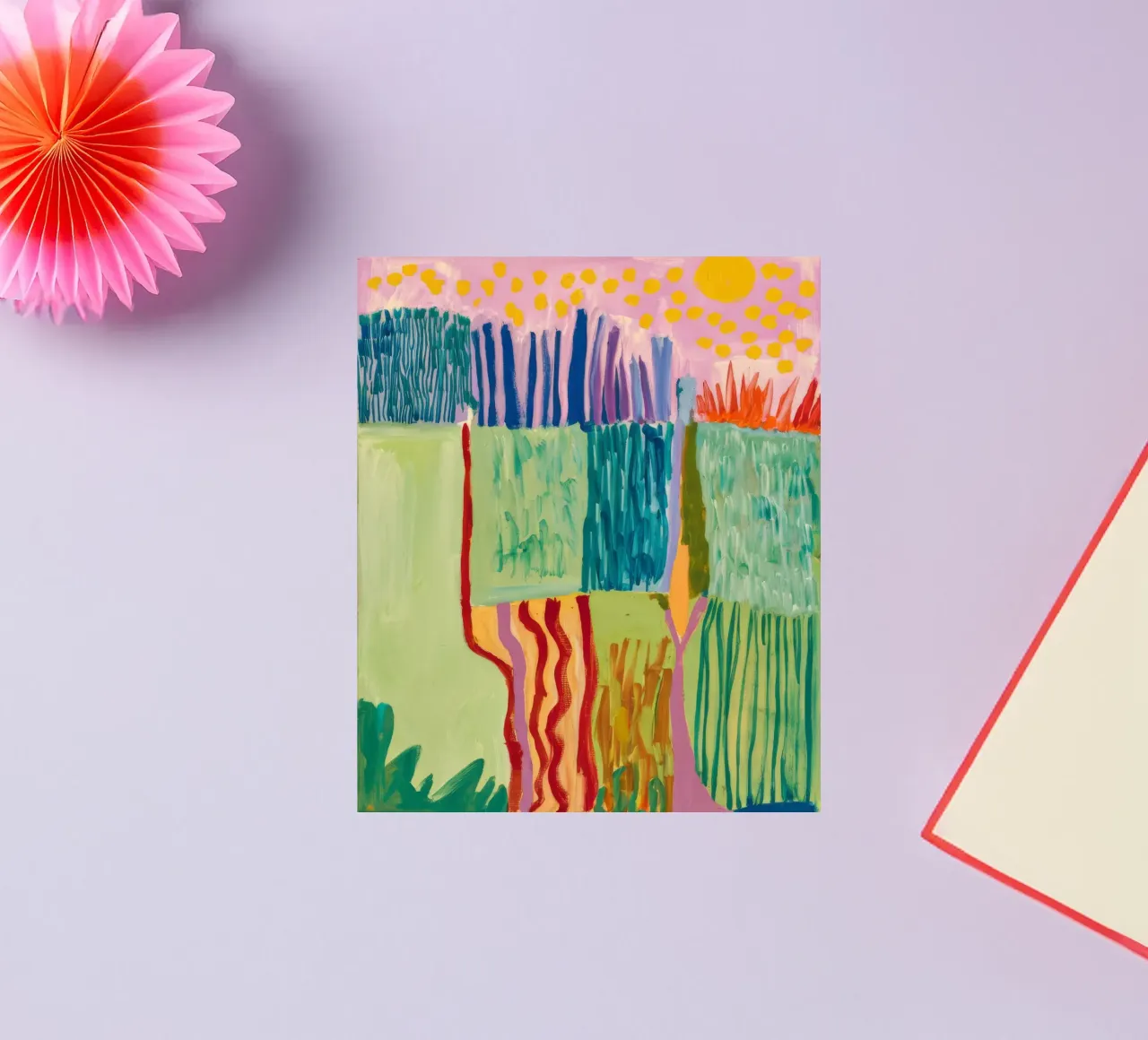 Patchwork Kustzicht sticker van Sublime Layers