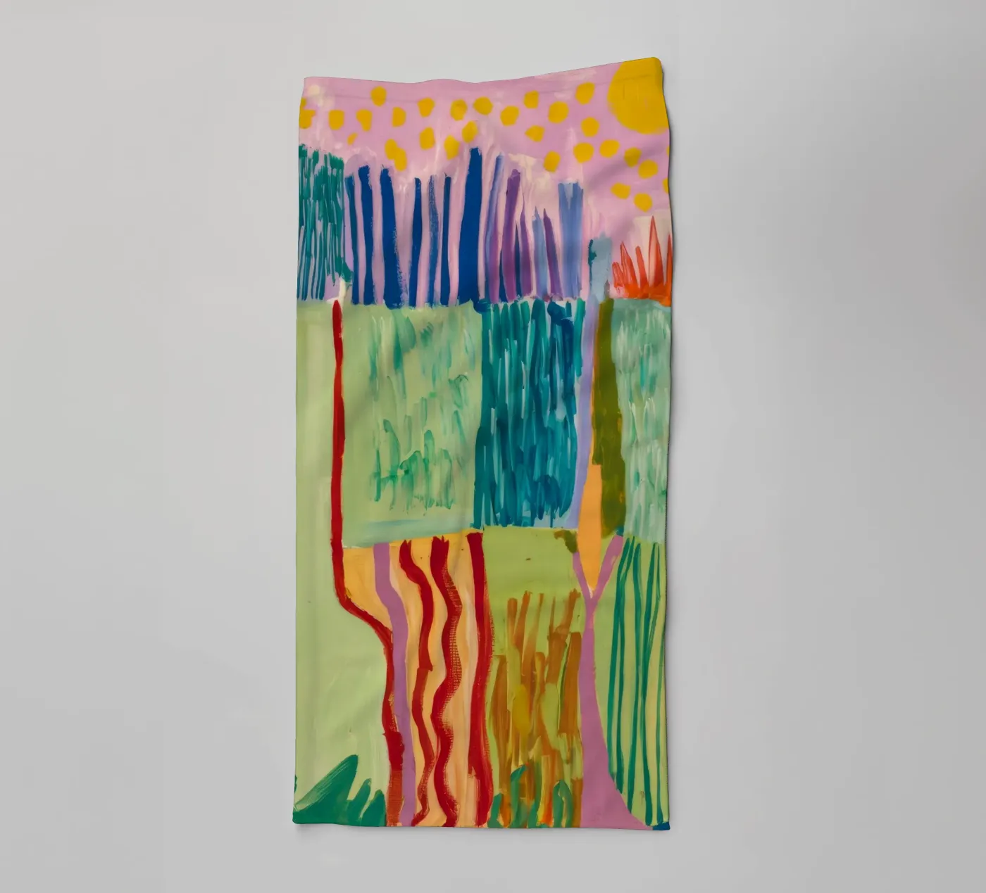 Patchwork Coastal View towel by Sublime Layers