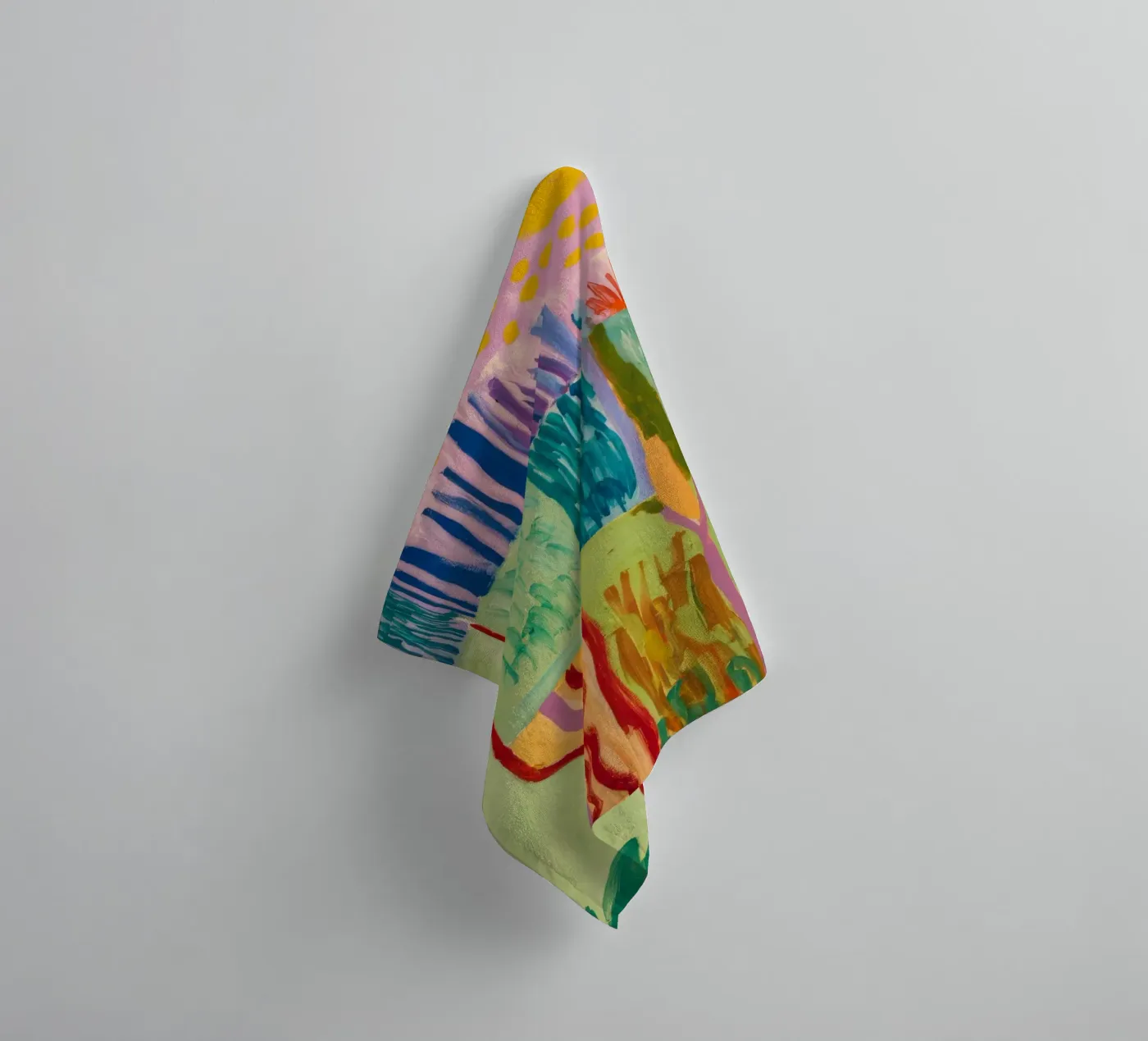 Patchwork Coastal View towel by Sublime Layers