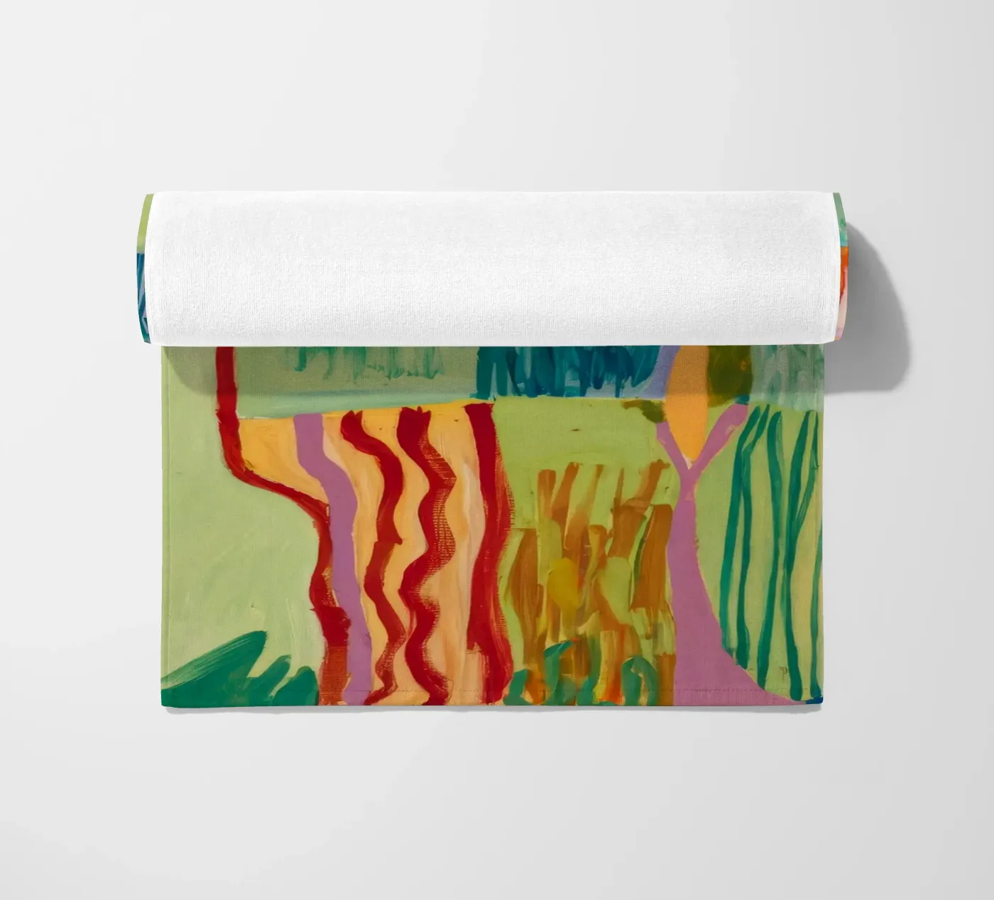 Patchwork Coastal View beach towel by Sublime Layers