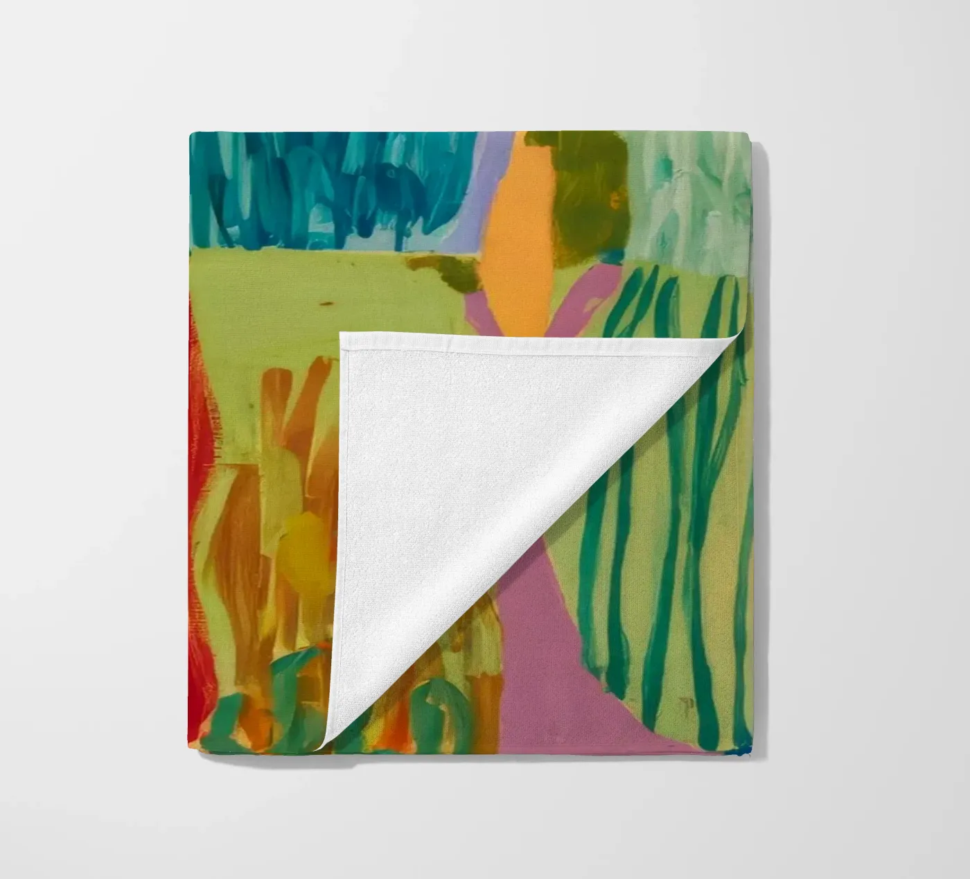 Patchwork Coastal View beach towel by Sublime Layers