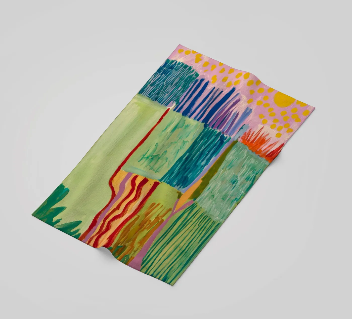 Patchwork Coastal View beach towel by Sublime Layers