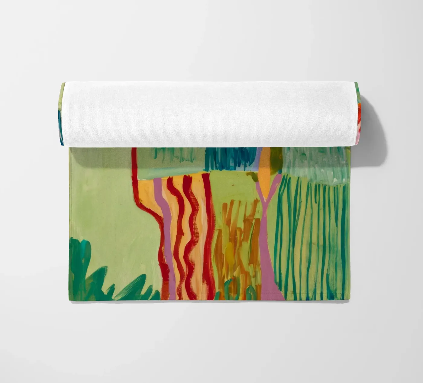 Patchwork Coastal View beach towel by Sublime Layers