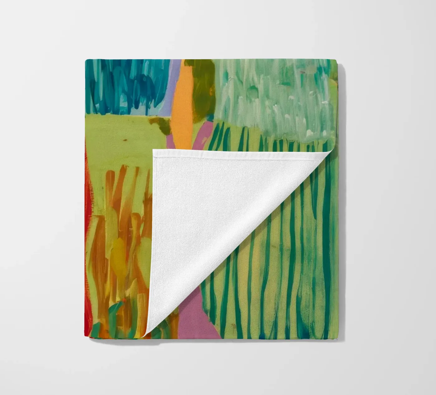 Patchwork Coastal View beach towel by Sublime Layers