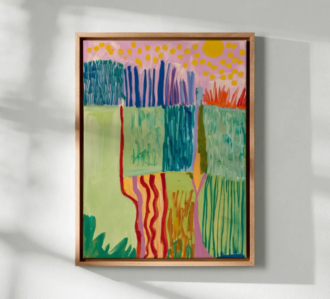 Patchwork Kustzicht canvas van Sublime Layers