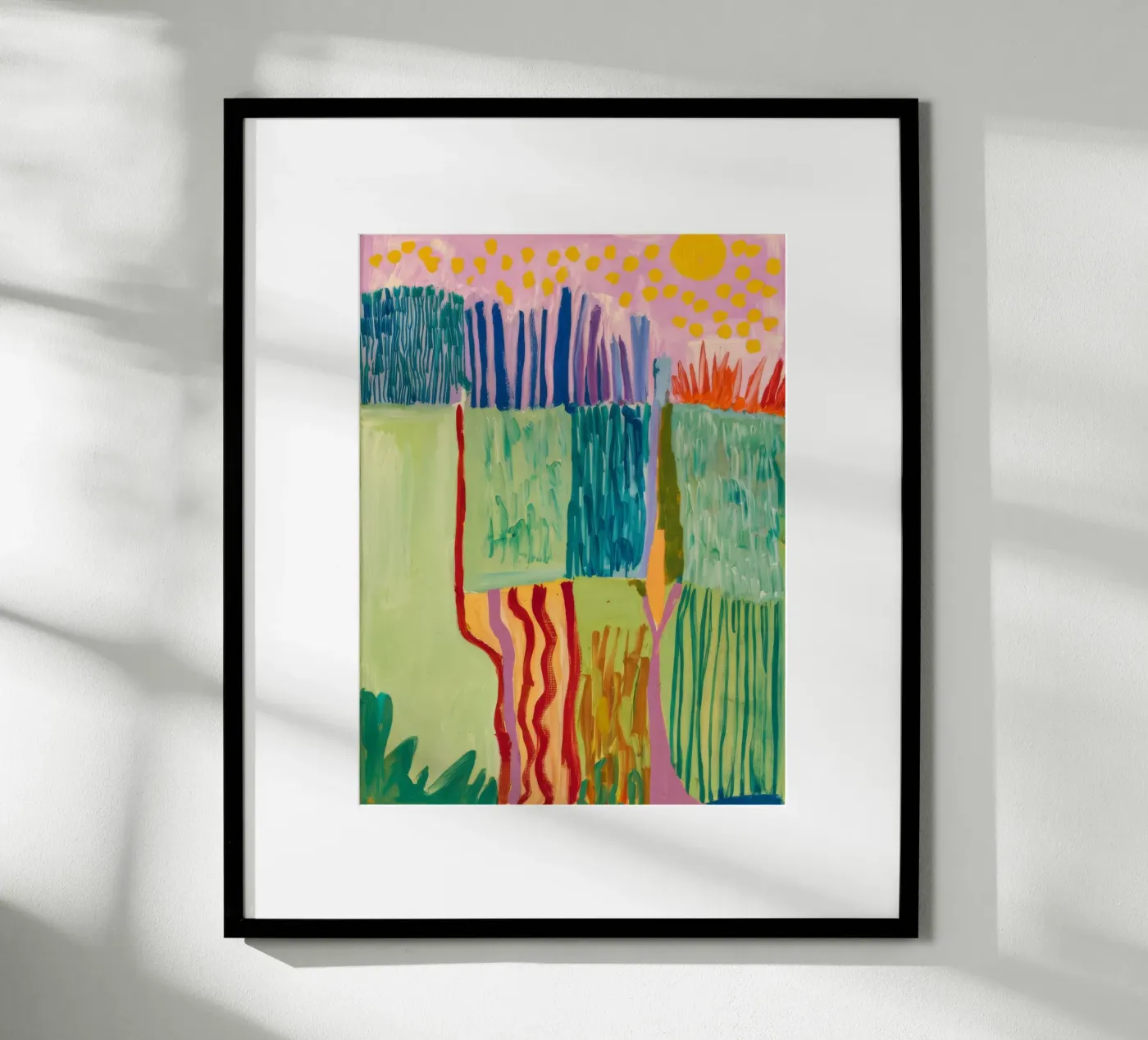 Patchwork Coastal View poster van Sublime Layers