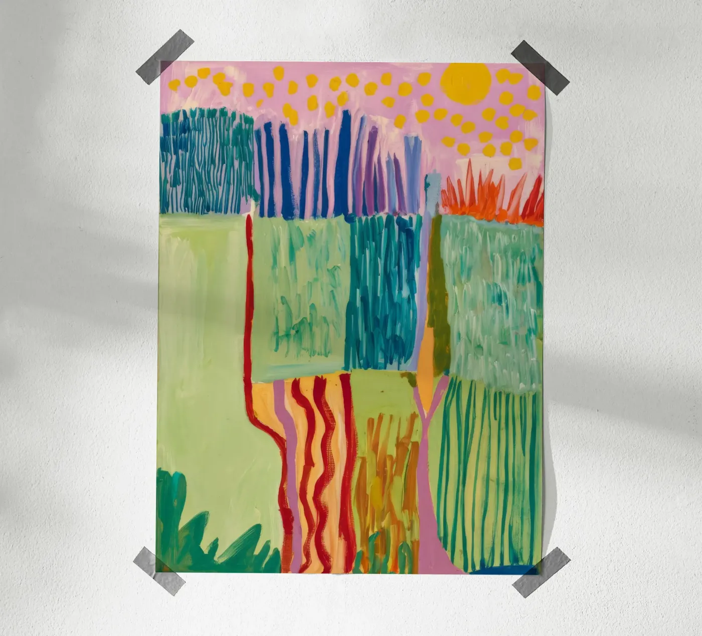 Patchwork Coastal View Poster von Sublime Layers