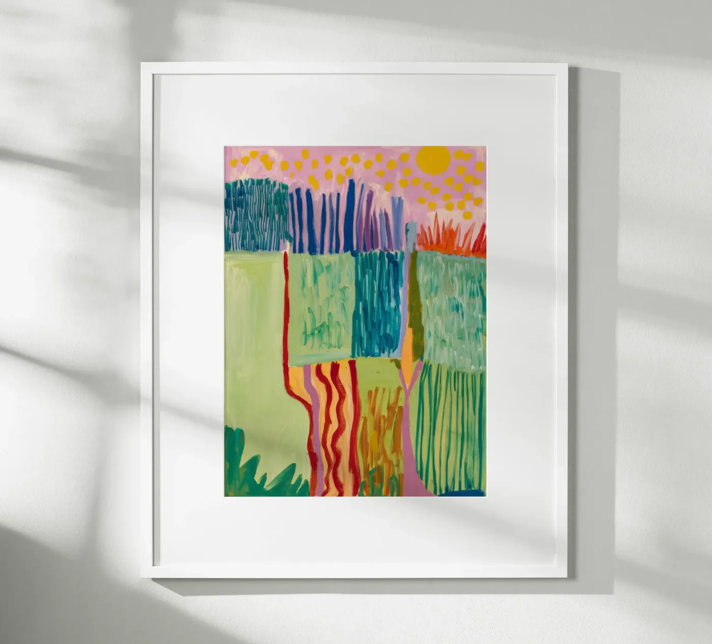 Patchwork Coastal View poster van Sublime Layers