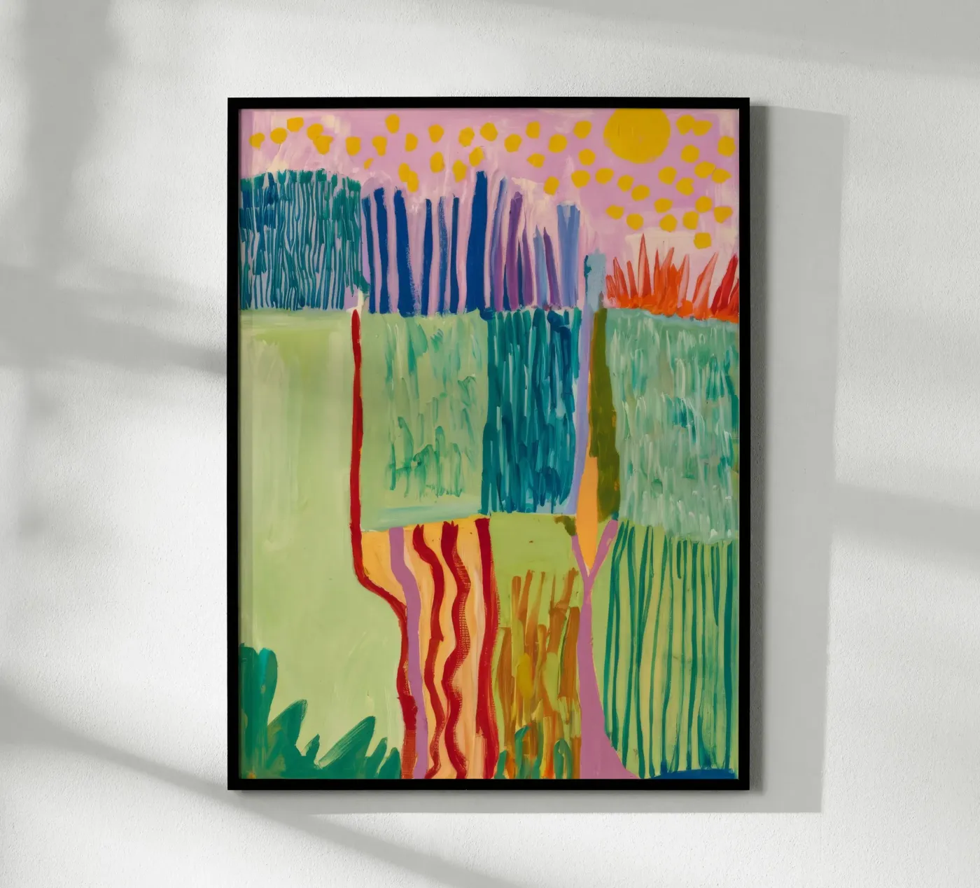 Patchwork Coastal View poster van Sublime Layers