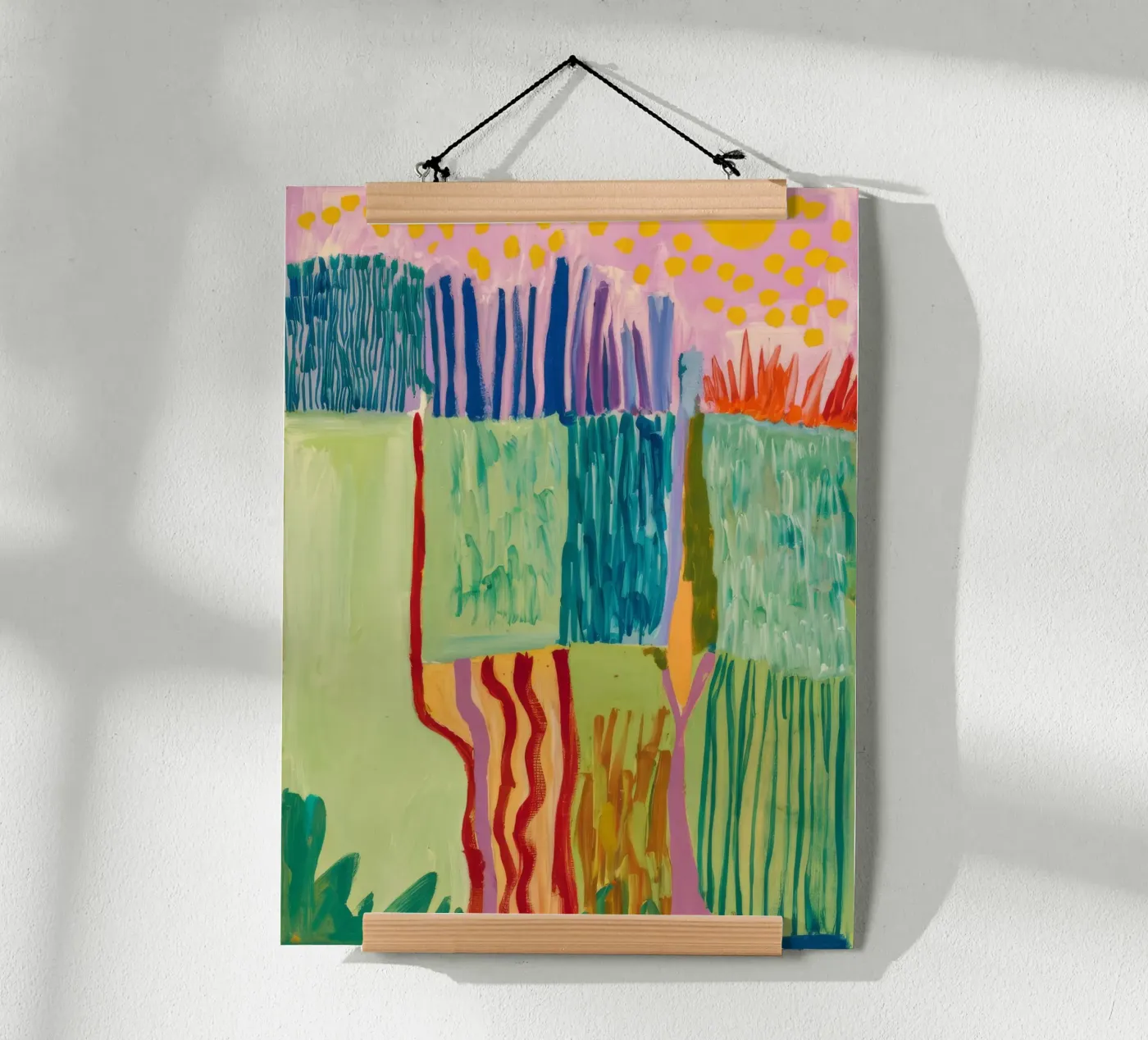 Patchwork Coastal View poster van Sublime Layers