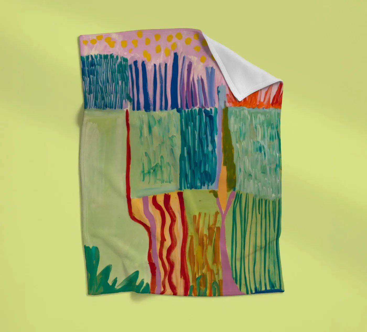 Patchwork Coastal View plaid polaire de Sublime Layers