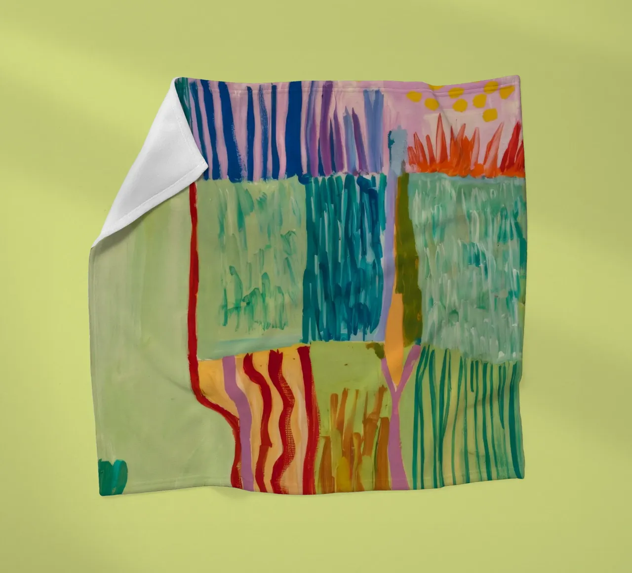 Patchwork Kustzicht fleecedeken van Sublime Layers