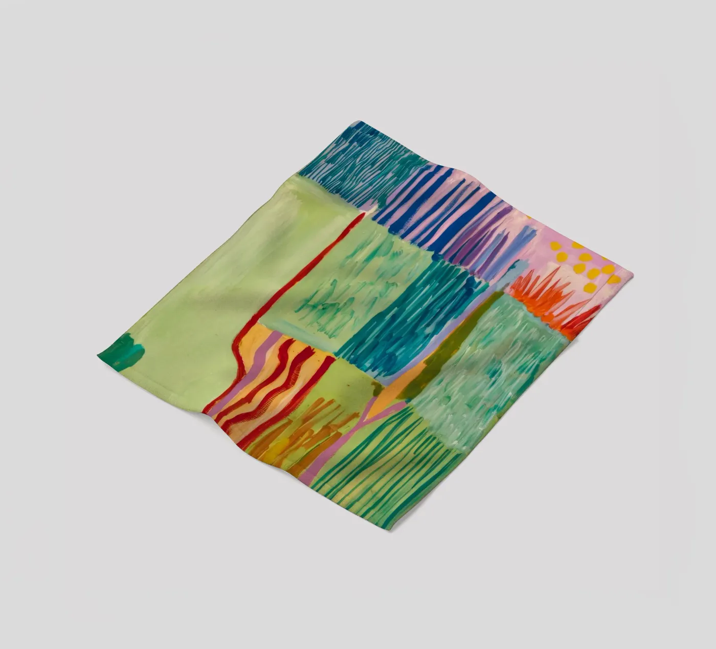 Patchwork Coastal View Fleecedecke von Sublime Layers
