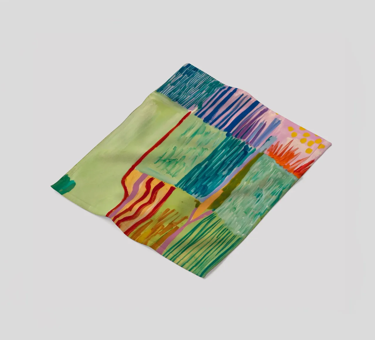 Patchwork Kustzicht fleecedeken van Sublime Layers